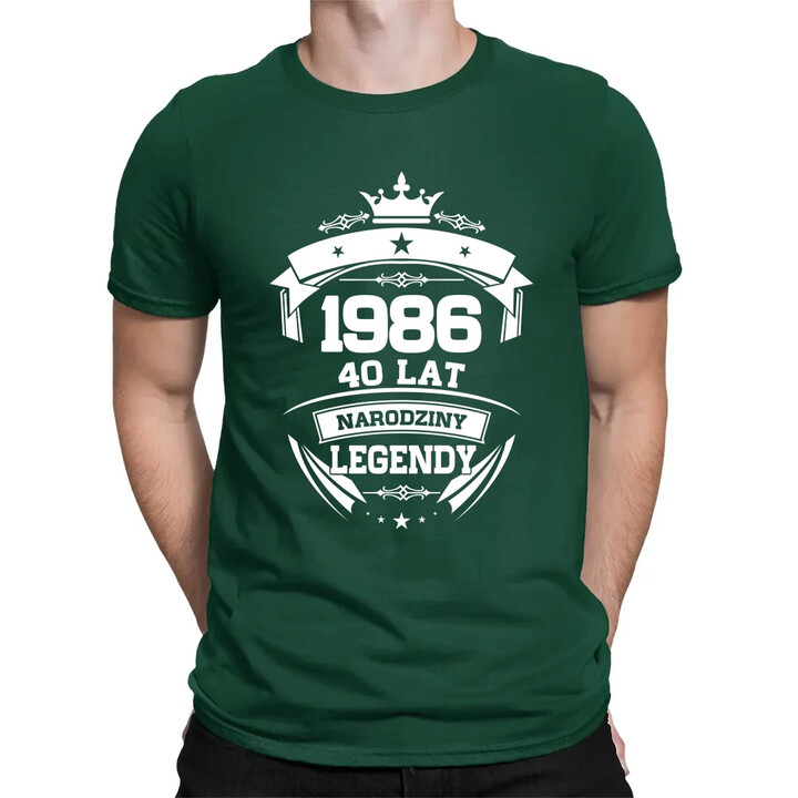 1986 Narodziny legendy 40 lat - męska koszulka na prezent