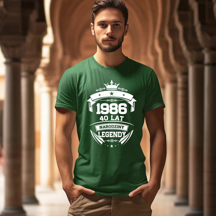 1986 Narodziny legendy 40 lat - męska koszulka na prezent