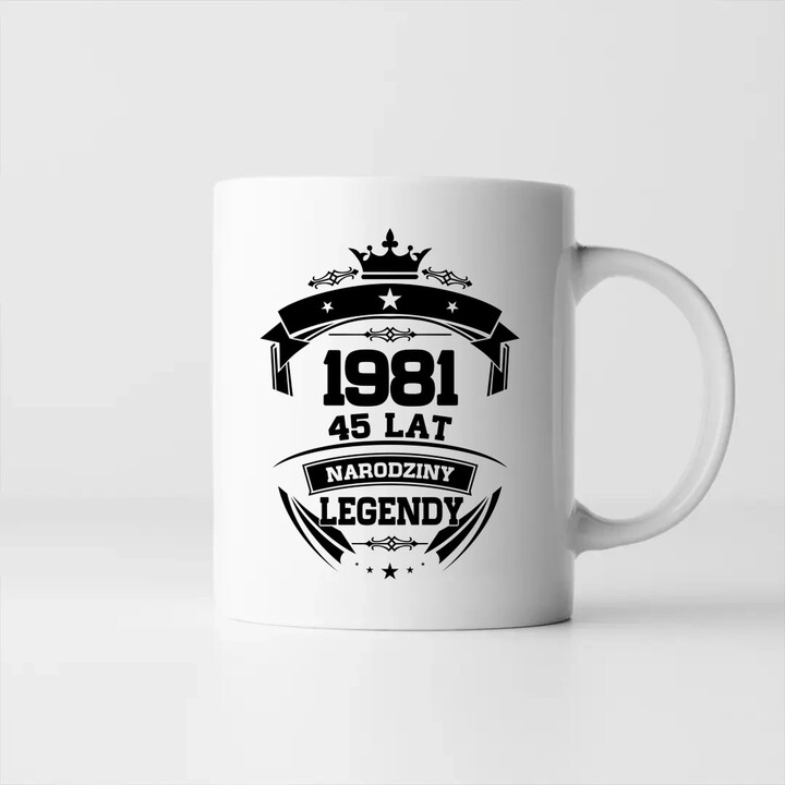 1981 Narodziny legendy 45 lat - kubek na prezent