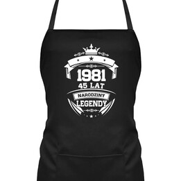 1981 Narodziny legendy 45 lat - fartuch na prezent