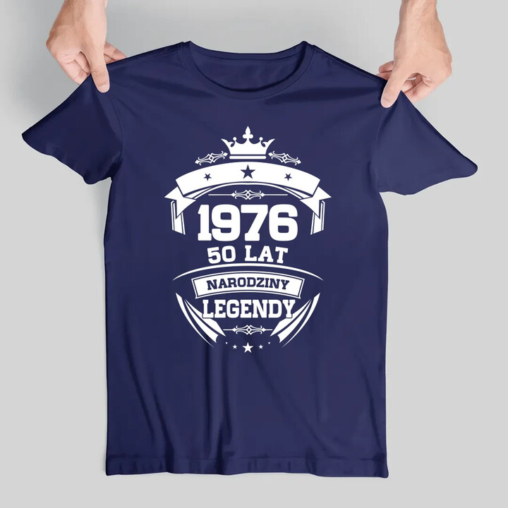 1976 Narodziny legendy 50 lat - męska koszulka na prezent