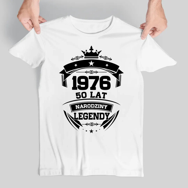 1976 Narodziny legendy 50 lat - męska koszulka na prezent