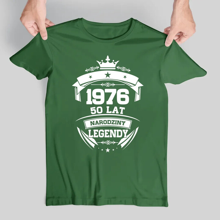 1976 Narodziny legendy 50 lat - męska koszulka na prezent