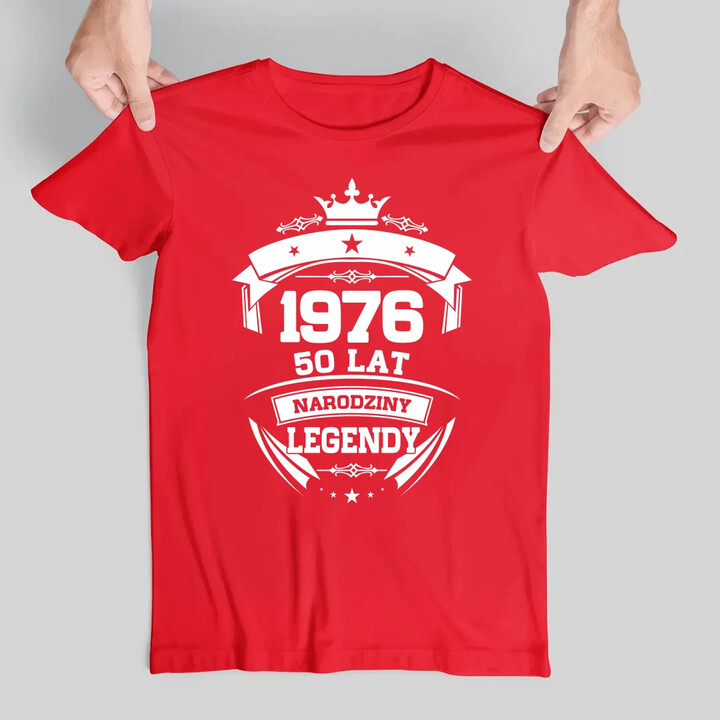 1976 Narodziny legendy 50 lat - męska koszulka na prezent