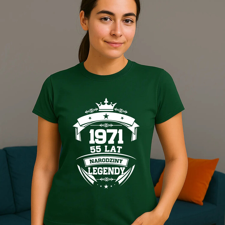 1971 Narodziny legendy 55 lat - damska koszulka na prezent