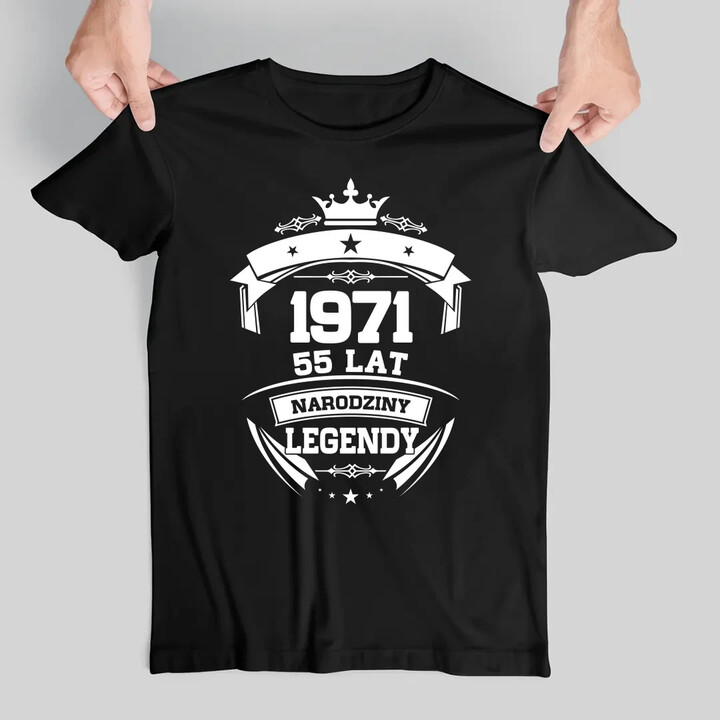 1971 Narodziny legendy 55 lat - męska koszulka na prezent