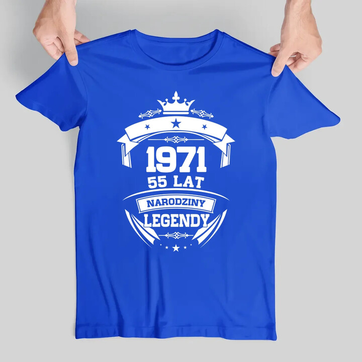 1971 Narodziny legendy 55 lat - męska koszulka na prezent