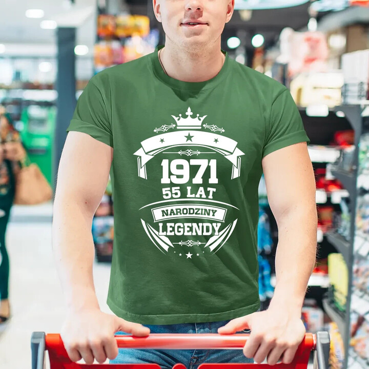 1971 Narodziny legendy 55 lat - męska koszulka na prezent