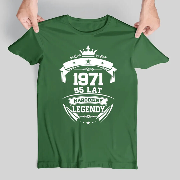 1971 Narodziny legendy 55 lat - męska koszulka na prezent