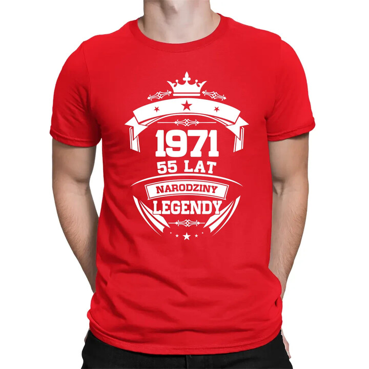 1971 Narodziny legendy 55 lat - męska koszulka na prezent
