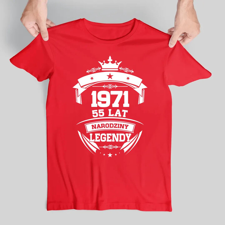 1971 Narodziny legendy 55 lat - męska koszulka na prezent