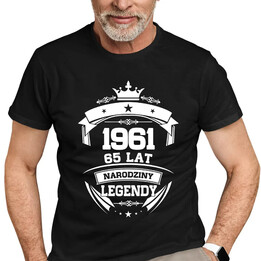 1961 Narodziny legendy 65 lat - męska koszulka na prezent
