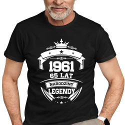 1961 Narodziny legendy 65 lat - męska koszulka na prezent