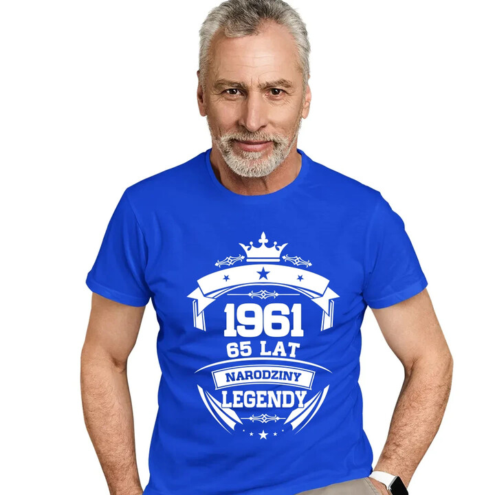 1961 Narodziny legendy 65 lat - męska koszulka na prezent