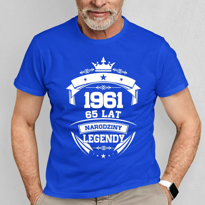 1961 Narodziny legendy 65 lat - męska koszulka na prezent