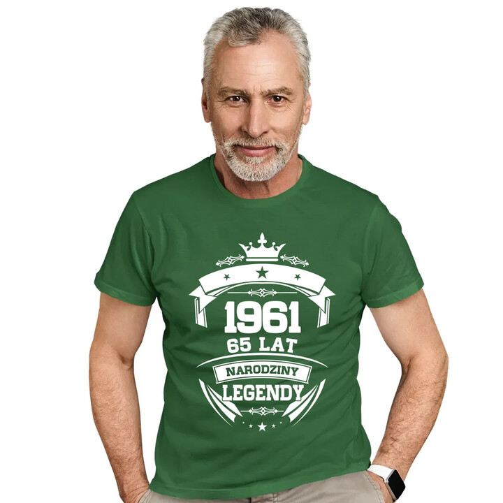 1961 Narodziny legendy 65 lat - męska koszulka na prezent