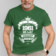 1961 Narodziny legendy 65 lat - męska koszulka na prezent