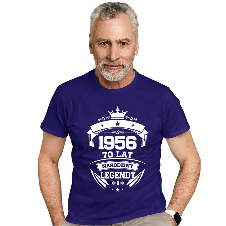 1956 Narodziny legendy 70 lat - męska koszulka na prezent