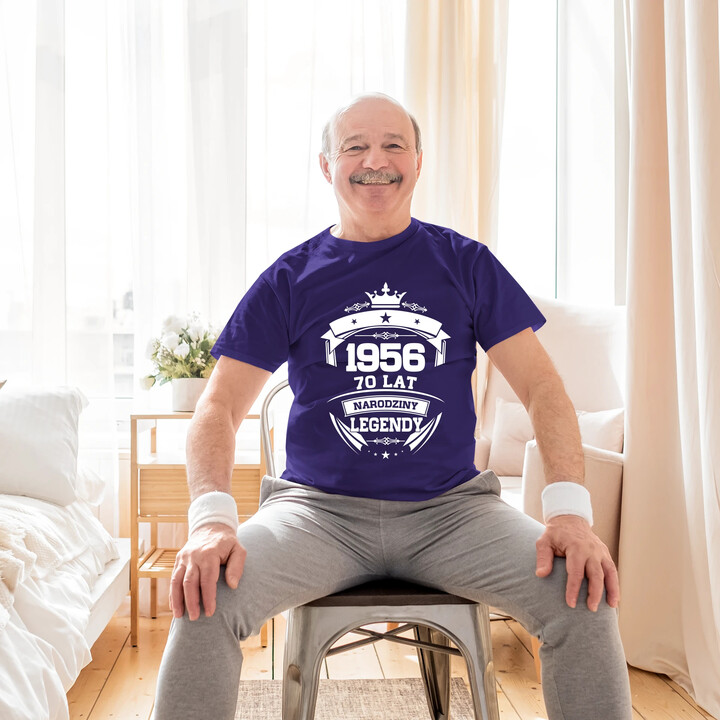 1956 Narodziny legendy 70 lat - męska koszulka na prezent