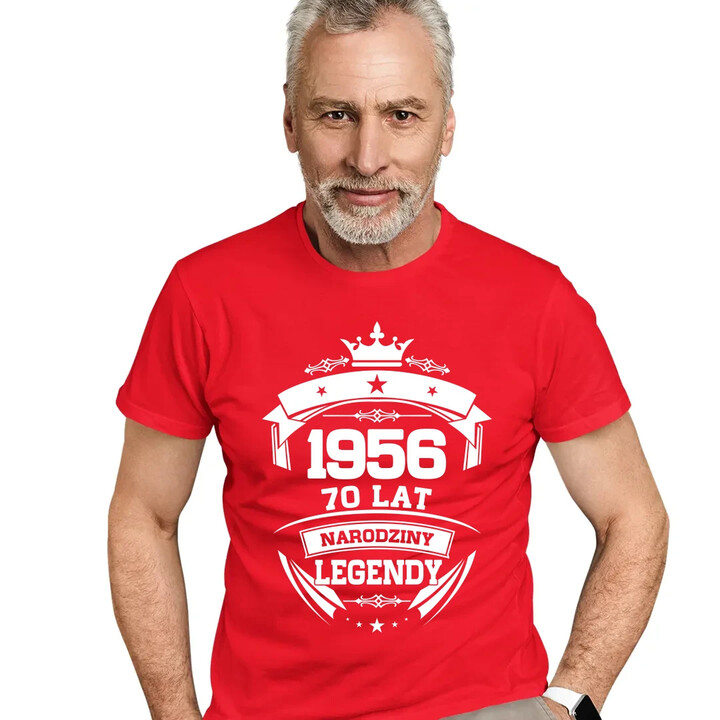 1956 Narodziny legendy 70 lat - męska koszulka na prezent