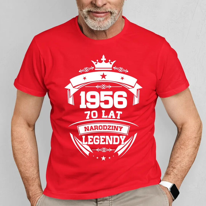 1956 Narodziny legendy 70 lat - męska koszulka na prezent