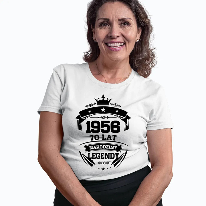1956 Narodziny legendy 70 lat - damska koszulka na prezent