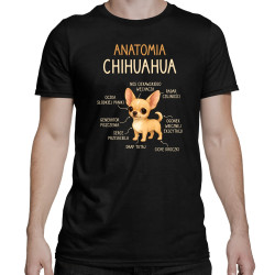 Anatomia Chihuahua - męska koszulka na prezent