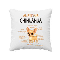 Anatomia Chihuahua - poduszka na prezent