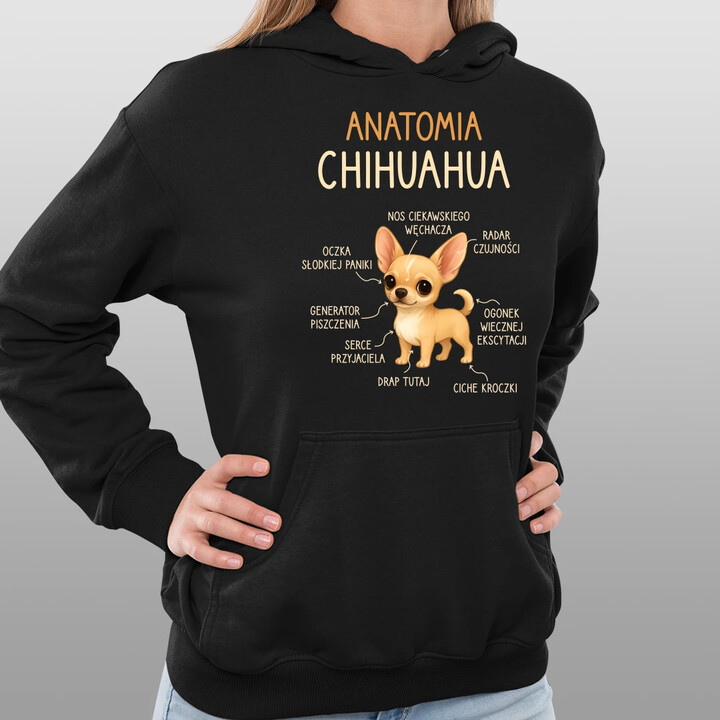 Anatomia Chihuahua - damska bluza na prezent