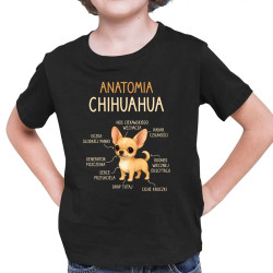 Anatomia Chihuahua - dziecięca koszulka na prezent