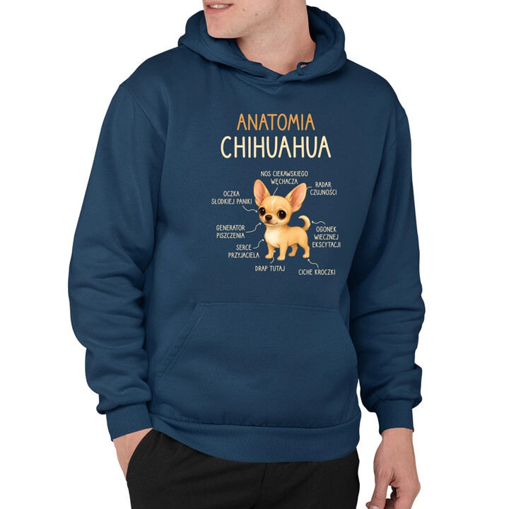 Anatomia Chihuahua - męska bluza na prezent