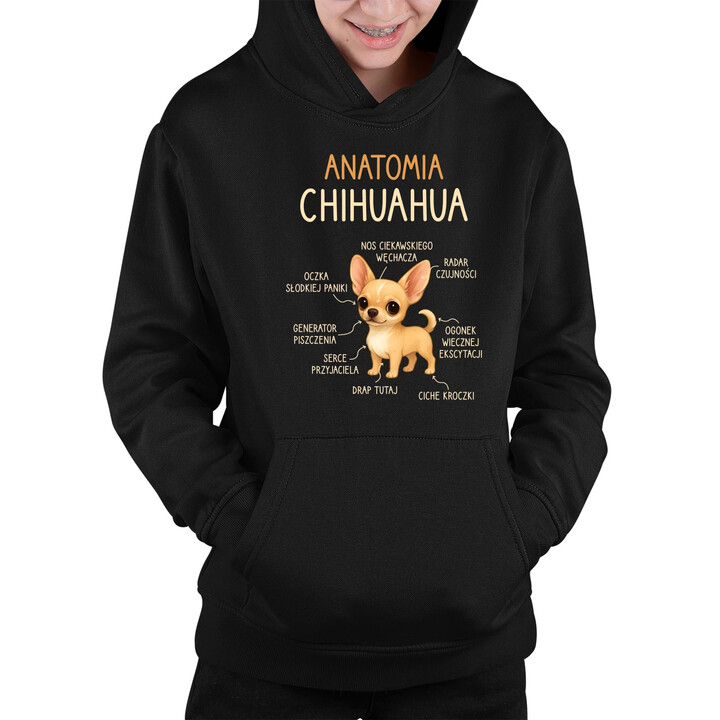 Anatomia Chihuahua - dziecięca bluza na prezent
