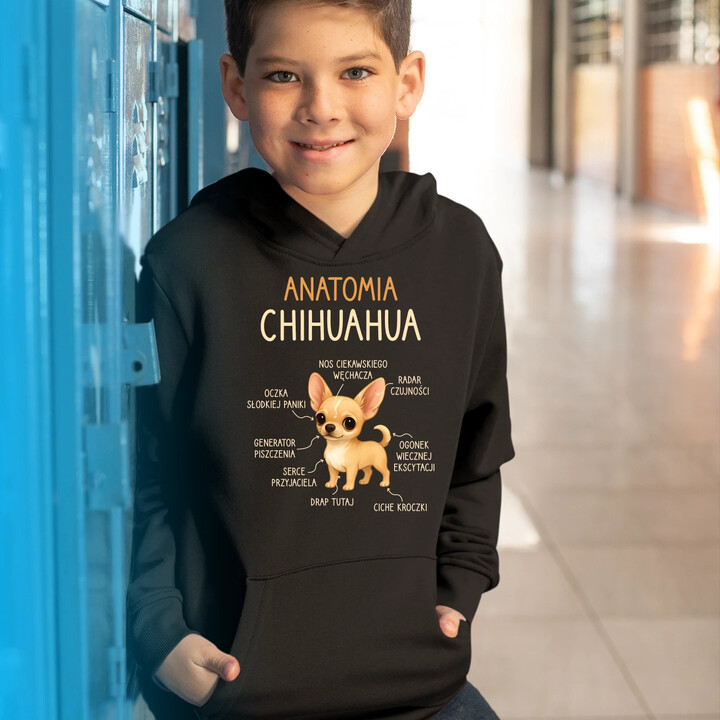 Anatomia Chihuahua - dziecięca bluza na prezent