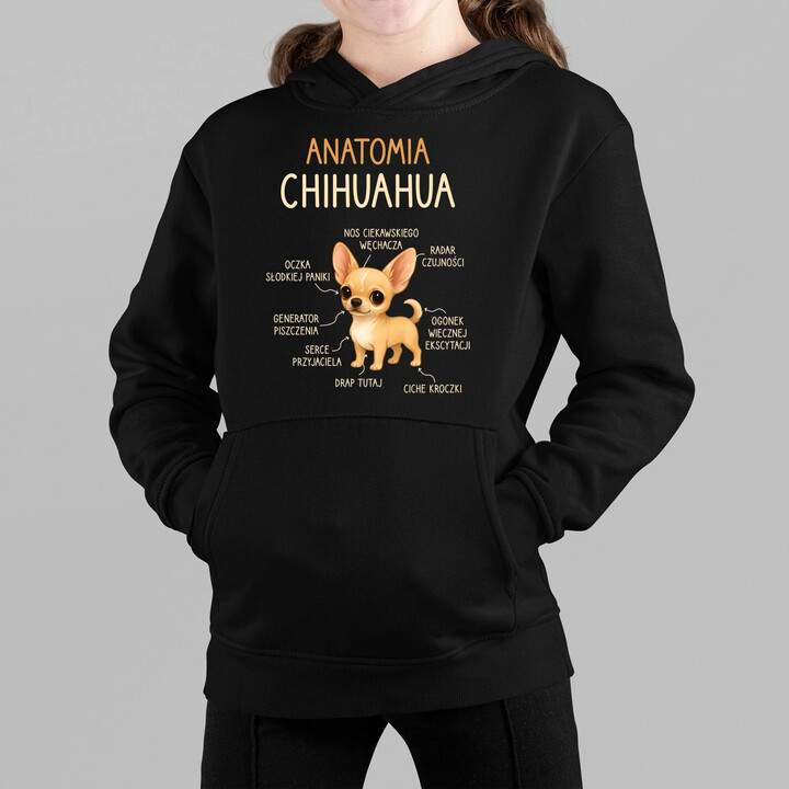 Anatomia Chihuahua - dziecięca bluza na prezent