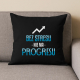 Bez stresu nie ma progresu - czarna poduszka na prezent