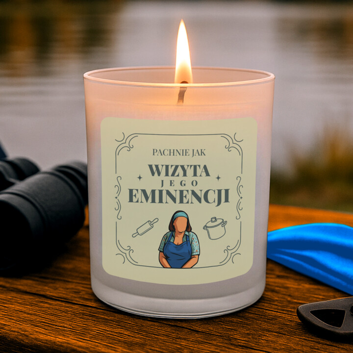Pachnie jak wizyta jego eminencji - Michałowa - świeczka zapachowa na prezent dla fanów serialu Ranczo
