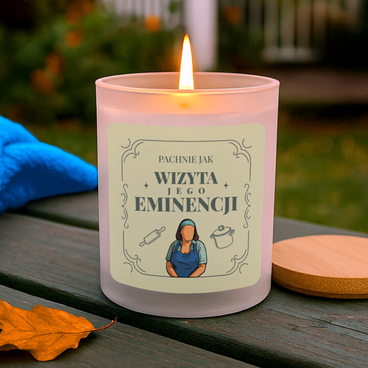 Pachnie jak wizyta jego eminencji - Michałowa - świeczka zapachowa na prezent dla fanów serialu Ranczo