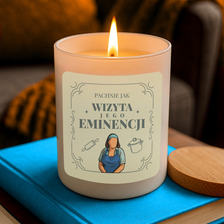 Pachnie jak wizyta jego eminencji - Michałowa - świeczka zapachowa na prezent dla fanów serialu Ranczo