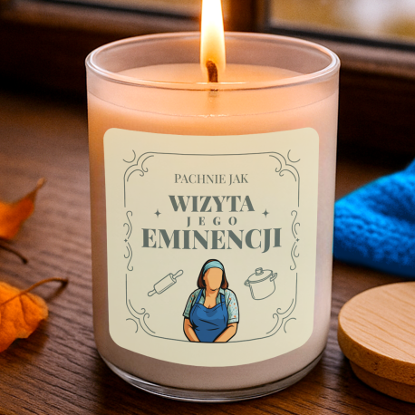 Pachnie jak wizyta jego eminencji - Michałowa - świeczka zapachowa na prezent dla fanów serialu Ranczo