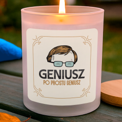 Geniusz, po prostu geniusz - świeczka zapachowa na prezent dla fanów serialu Ranczo