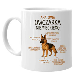 Anatomia owczarka niemieckiego - kubek na prezent
