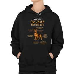 Anatomia owczarka niemieckiego - damska bluza na prezent