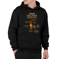 Anatomia owczarka niemieckiego - męska bluza na prezent