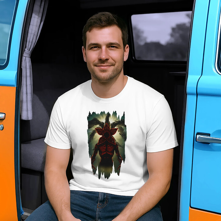 Demogorgon - dla fanów serialu Stranger Things - męska koszulka na prezent