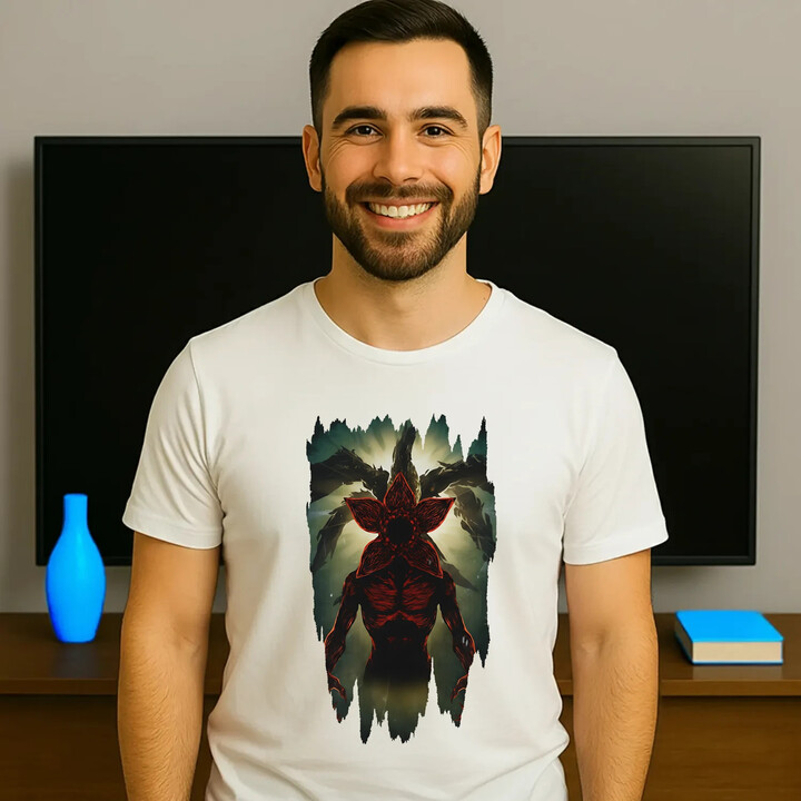 Demogorgon - dla fanów serialu Stranger Things - męska koszulka na prezent
