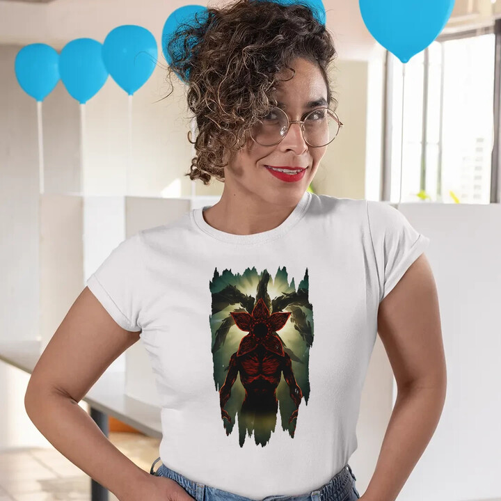 Demogorgon - dla fanów serialu Stranger Things - damska koszulka na prezent