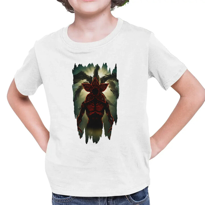 Demogorgon - dla fanów serialu Stranger Things - dziecięca koszulka na prezent