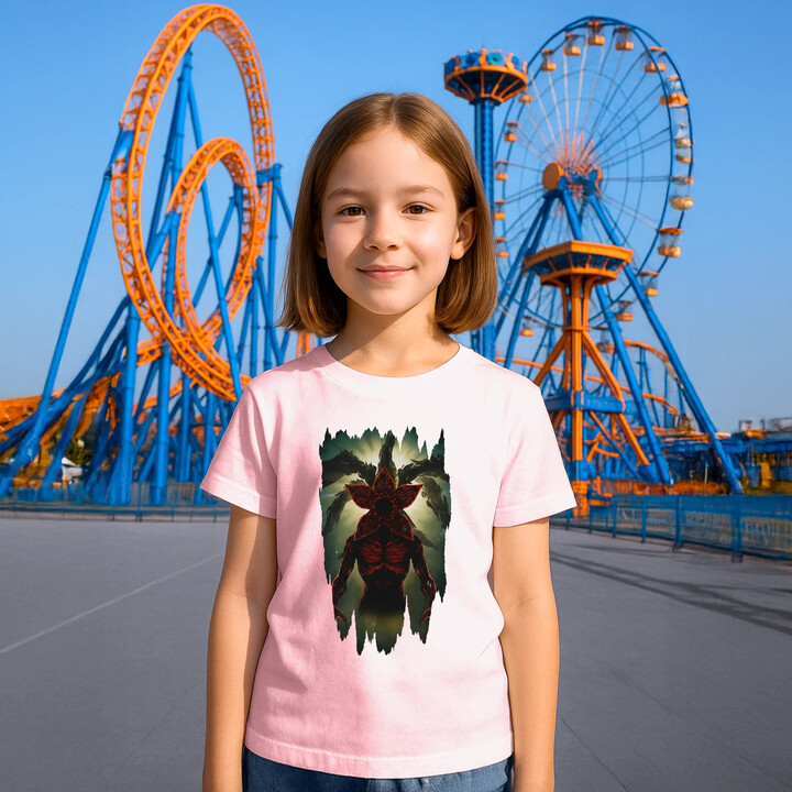 Demogorgon - dla fanów serialu Stranger Things - dziecięca koszulka na prezent