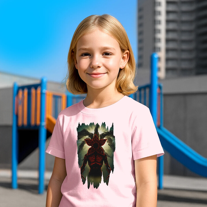 Demogorgon - dla fanów serialu Stranger Things - dziecięca koszulka na prezent
