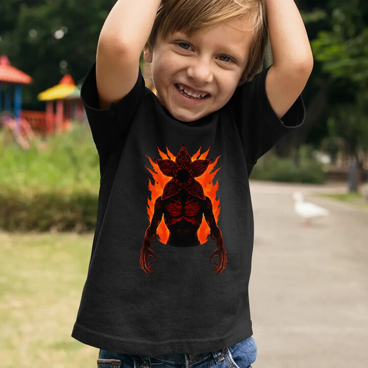Demogorgon v2 - dla fanów serialu Stranger Things - dziecięca koszulka na prezent